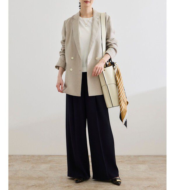 ROPE「尾州リネンダブルブレストジャケット」|テーラードジャケット|