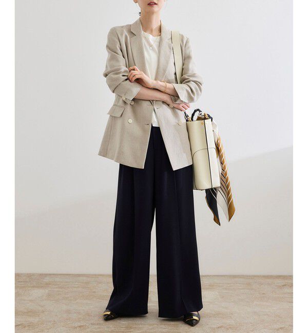 ROPE「尾州リネンダブルブレストジャケット」|テーラードジャケット|