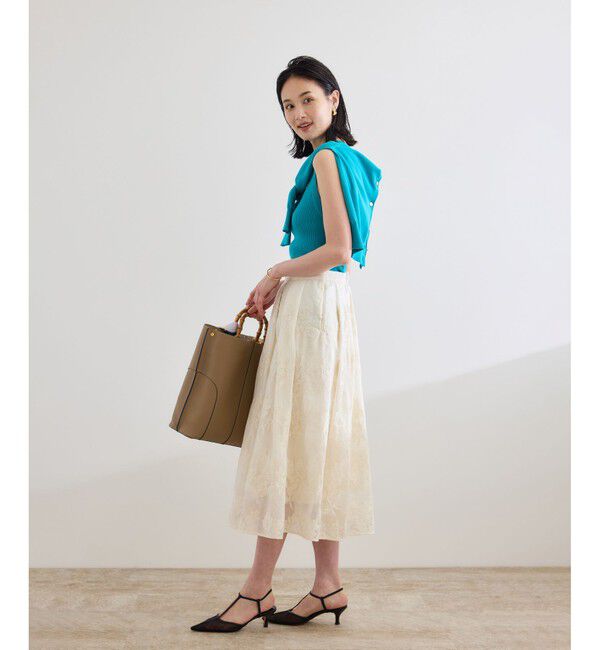 ROPE「フラワーエンブロイダリースカート/セットアップ対応」|スカート|