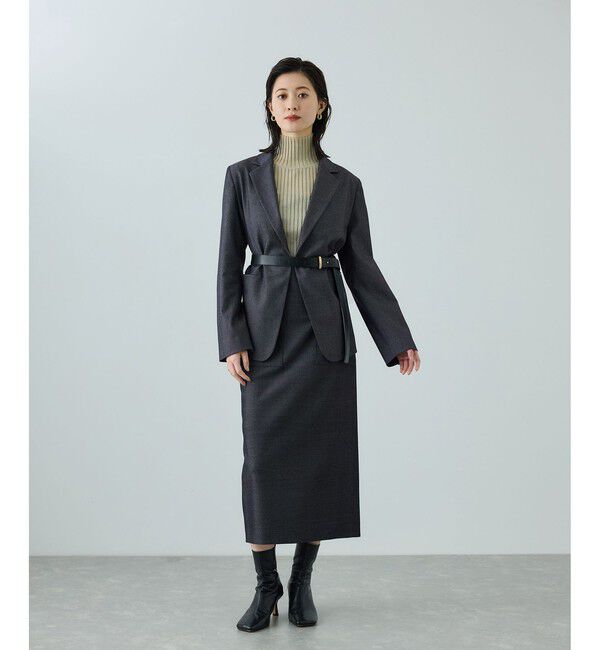 ROPE「トリアセツイル シングルテーラードジャケット(デニムライク)/セットアップ対応」|テーラードジャケット|