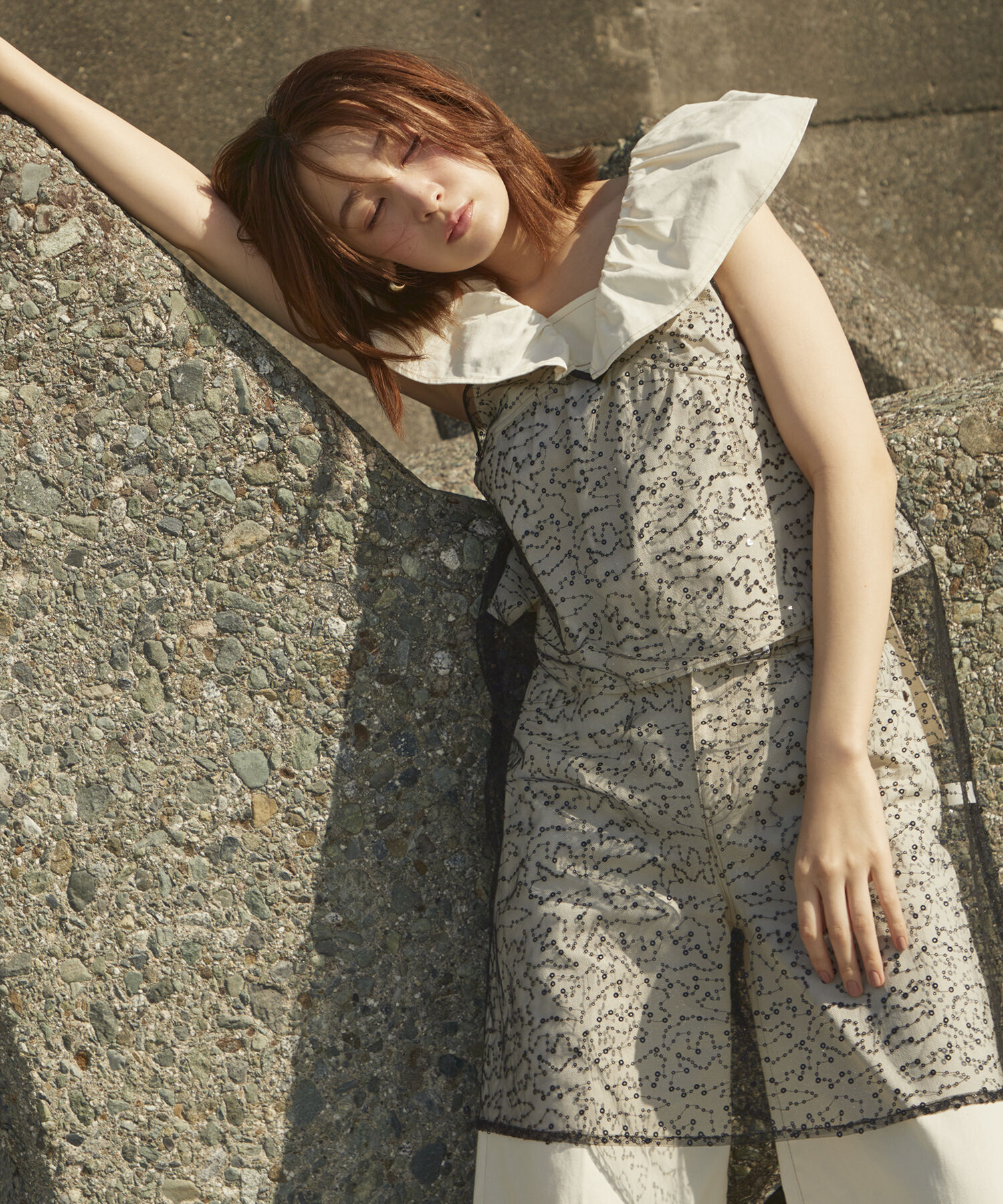 VIS「【前後2WAY】スパンコールキャミワンピース」|ワンピース|