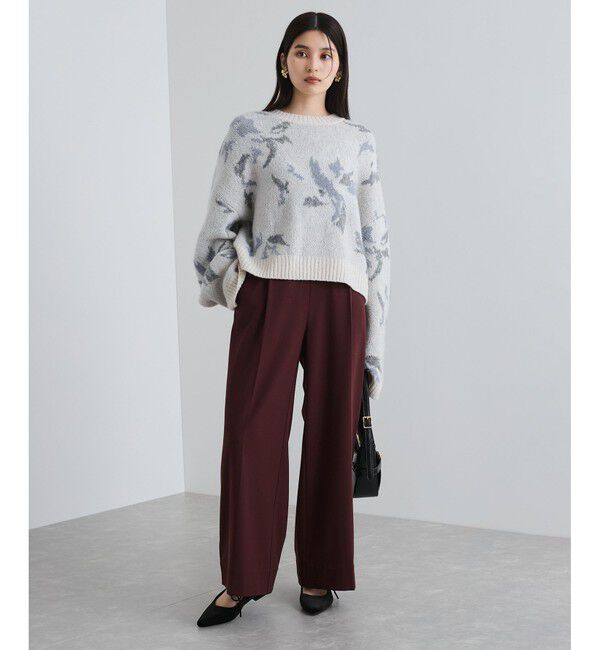 VIS「フラワージャガードニットプルオーバー」|ニット・セーター|