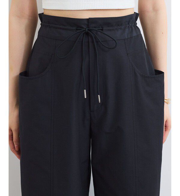 VIS「【接触冷感/洗える】ドロストワイドパンツ」|チノ|