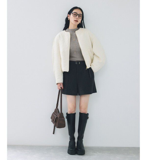 VIS「【美得】スリーブ釦アクセントリブニット/WEB限定FSサイズ・静電気防止」|ニット・セーター|