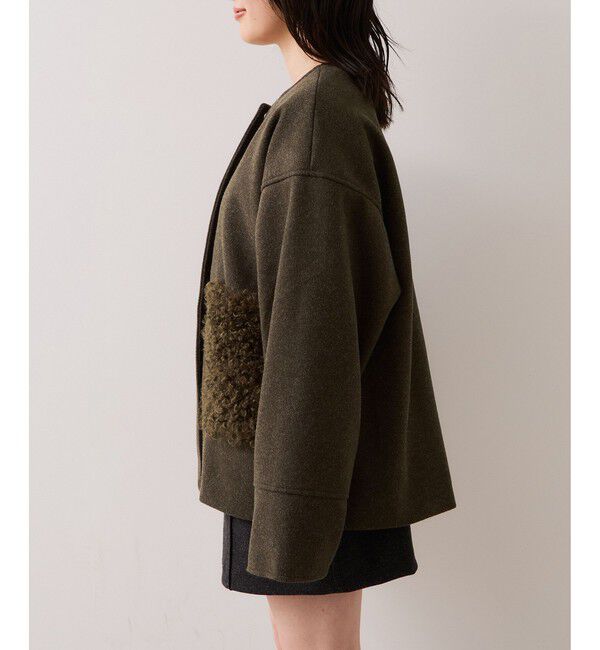 VIS「【WEB限定】ボアポケットノーカラーコート」|その他|