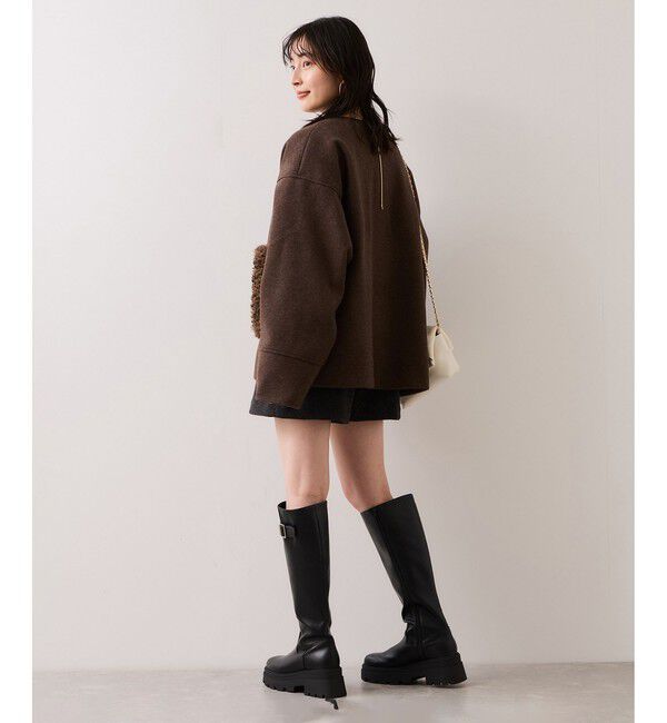 VIS「【WEB限定】ボアポケットノーカラーコート」|その他|