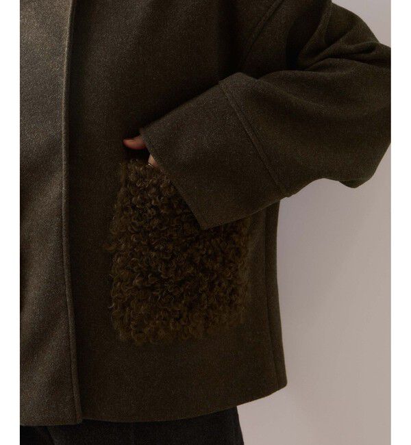 VIS「【WEB限定】ボアポケットノーカラーコート」|その他|