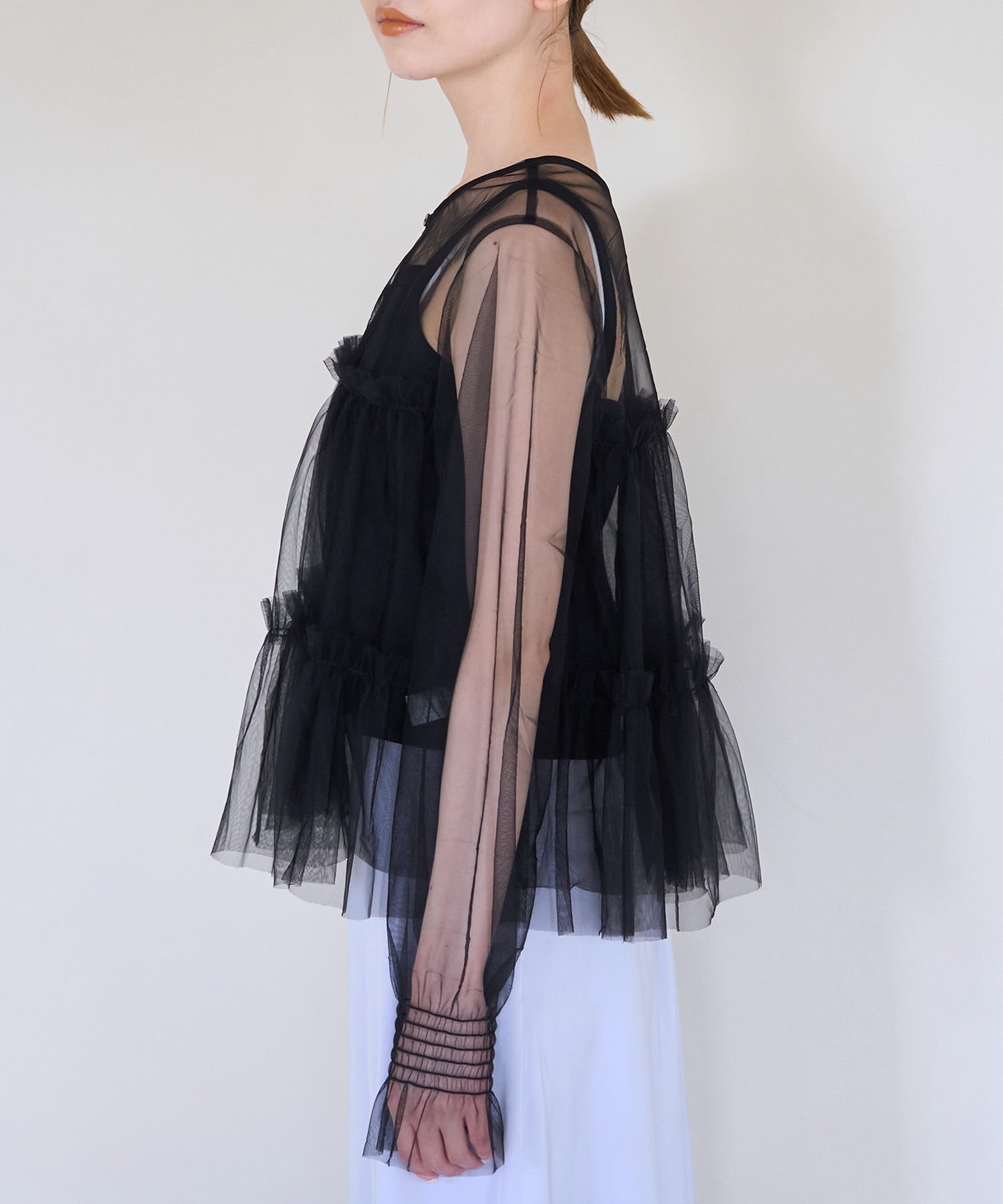 Rope&rsquo;Picnic「チュールフリルシアーカーディガン」|カーディガン|