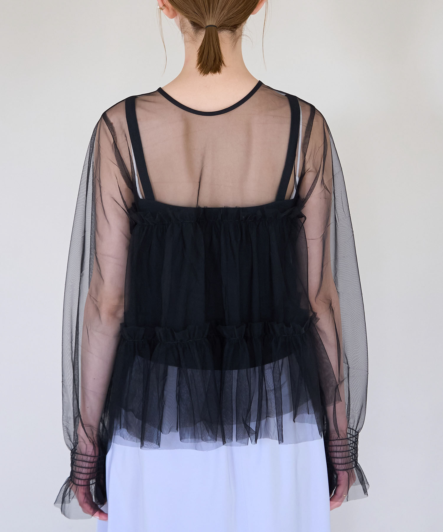 Rope&rsquo;Picnic「チュールフリルシアーカーディガン」|カーディガン|