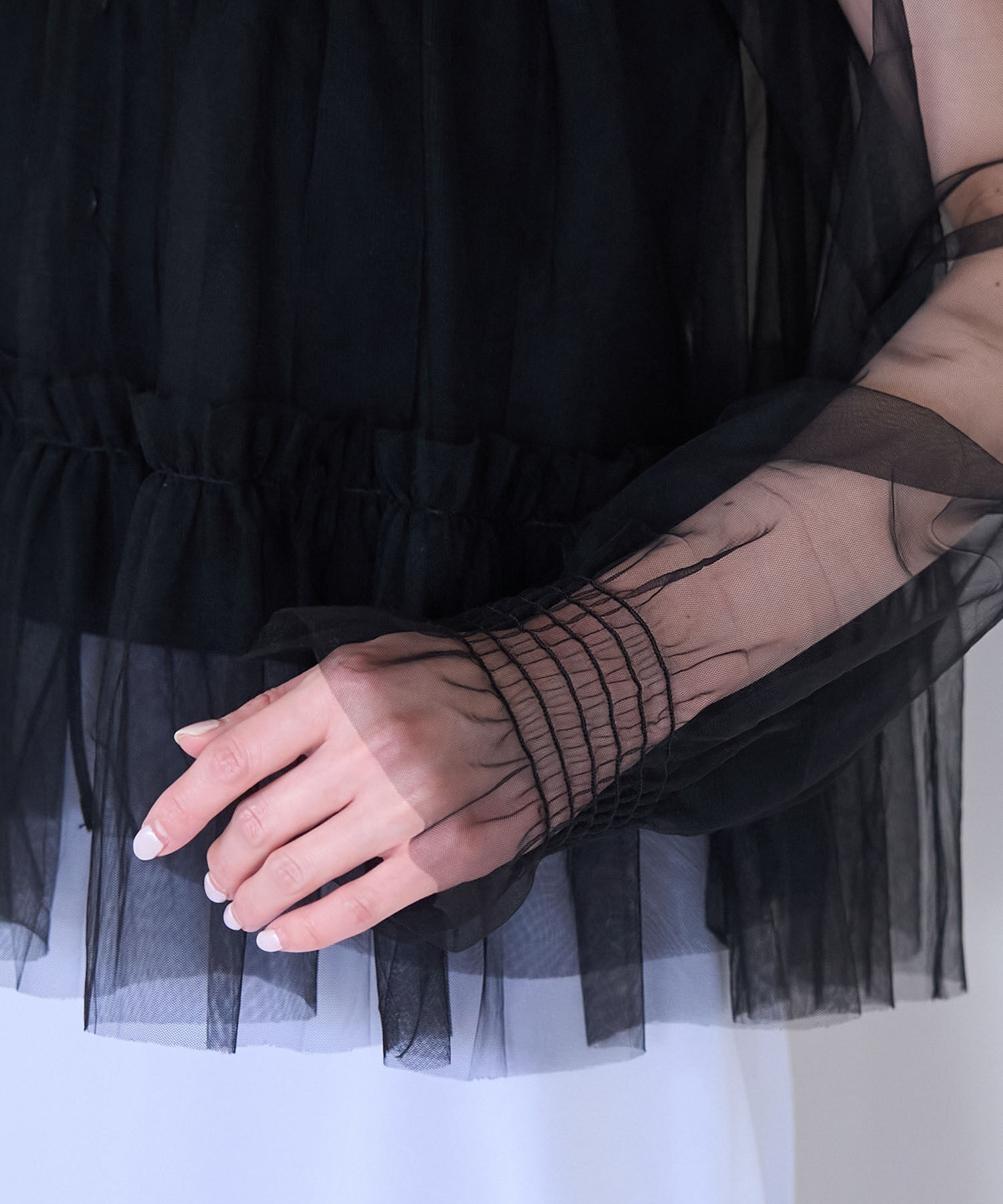 Rope&rsquo;Picnic「チュールフリルシアーカーディガン」|カーディガン|