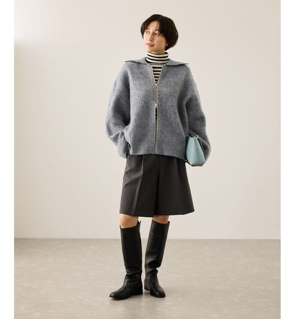 Rope&rsquo;Picnic「【WEB限定】Wジップシャギーニットブルゾン」|ブルゾン・スタジャン|