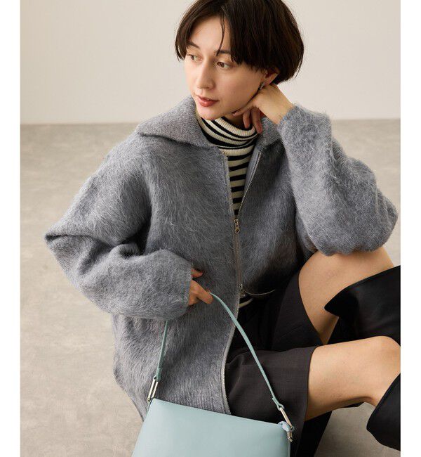 Rope&rsquo;Picnic「【WEB限定】Wジップシャギーニットブルゾン」|ブルゾン・スタジャン|