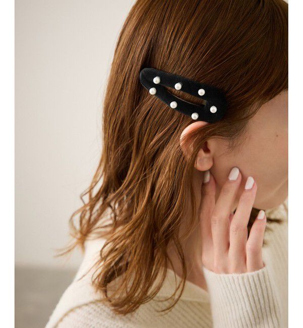 ROPE PICNIC PASSAGE「パール付きベロアパテッドスリーピン」|その他|