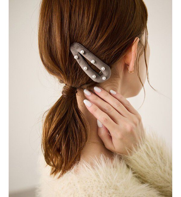 ROPE PICNIC PASSAGE「パール付きベロアパテッドスリーピン」|その他|