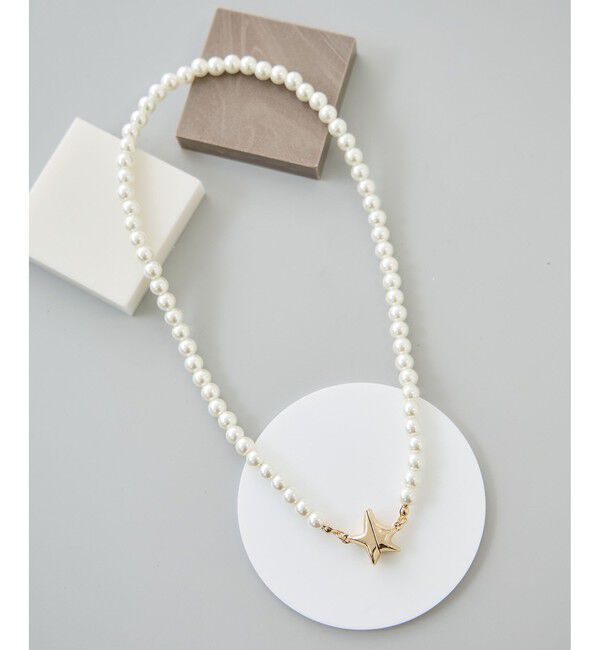ROPE PICNIC PASSAGE「スターモチーフマグネットガラスパールネックレス」|ネックレス|