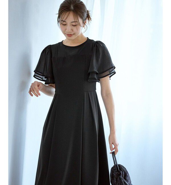 Rope&rsquo;Picnic「【Mon E&rsquo;toile/モンエトワール】フレア袖ビスチェデザインワンピース」|ドレス|