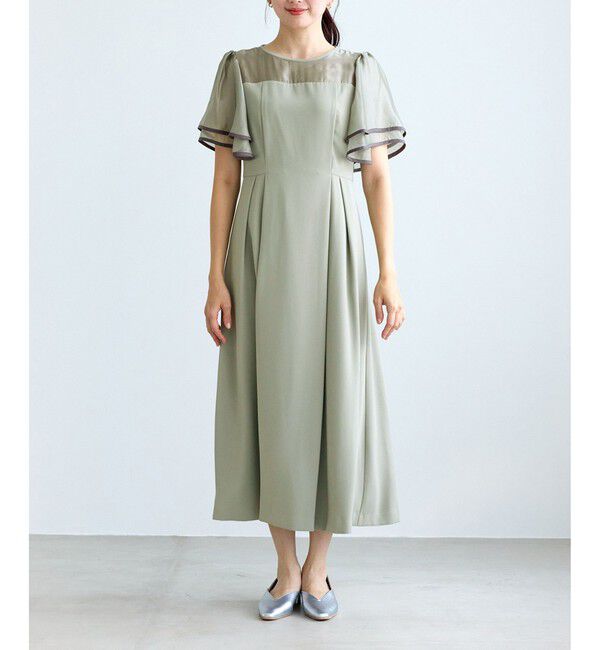 Rope&rsquo;Picnic「【Mon E&rsquo;toile/モンエトワール】フレア袖ビスチェデザインワンピース」|ドレス|
