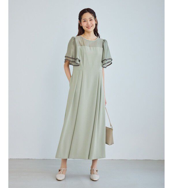 Rope&rsquo;Picnic「【Mon E&rsquo;toile/モンエトワール】フレア袖ビスチェデザインワンピース」|ドレス|