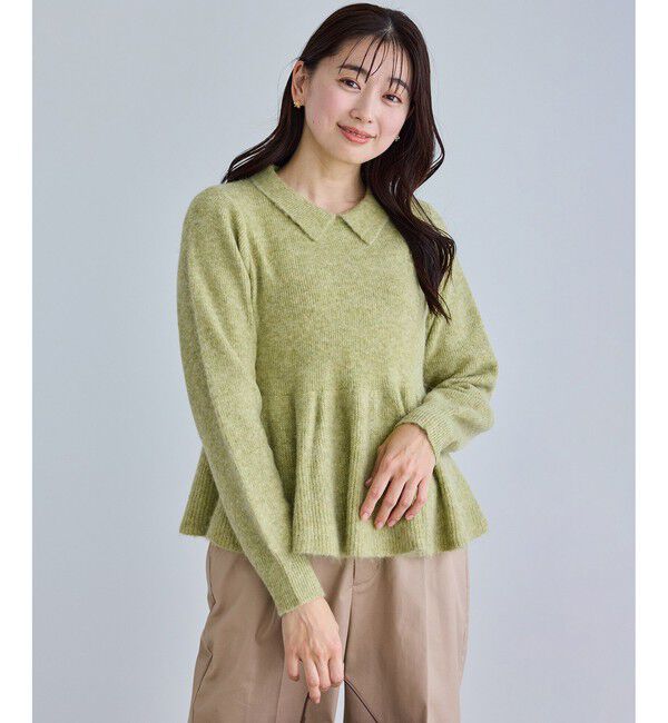 Rope&rsquo;Picnic「アンゴラ混ペプラムニット」|ニット・セーター|