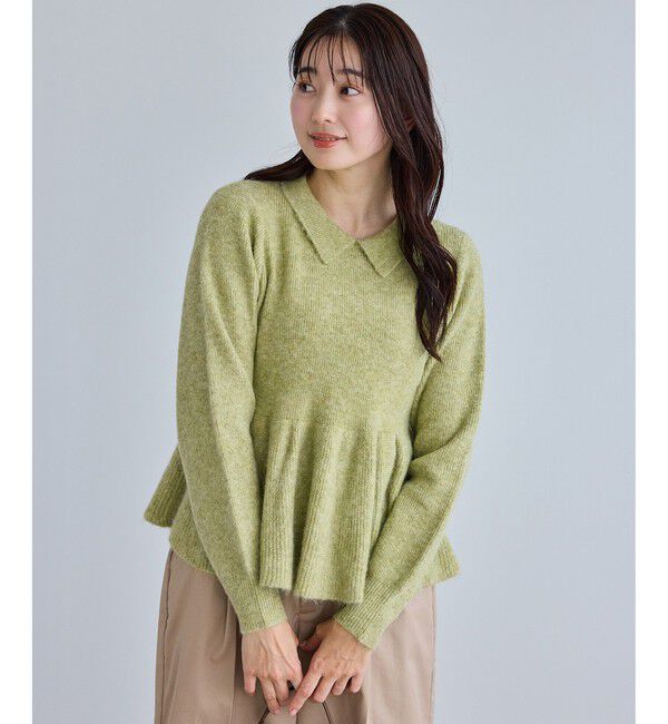 Rope&rsquo;Picnic「アンゴラ混ペプラムニット」|ニット・セーター|