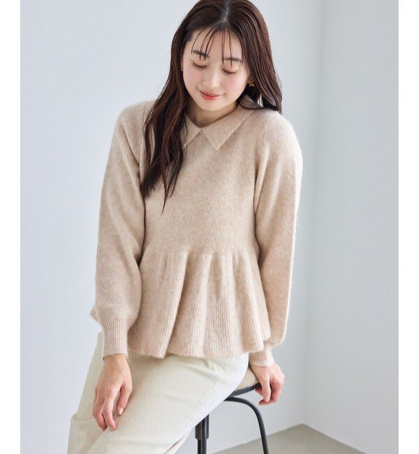 Rope&rsquo;Picnic「アンゴラ混ペプラムニット」|ニット・セーター|