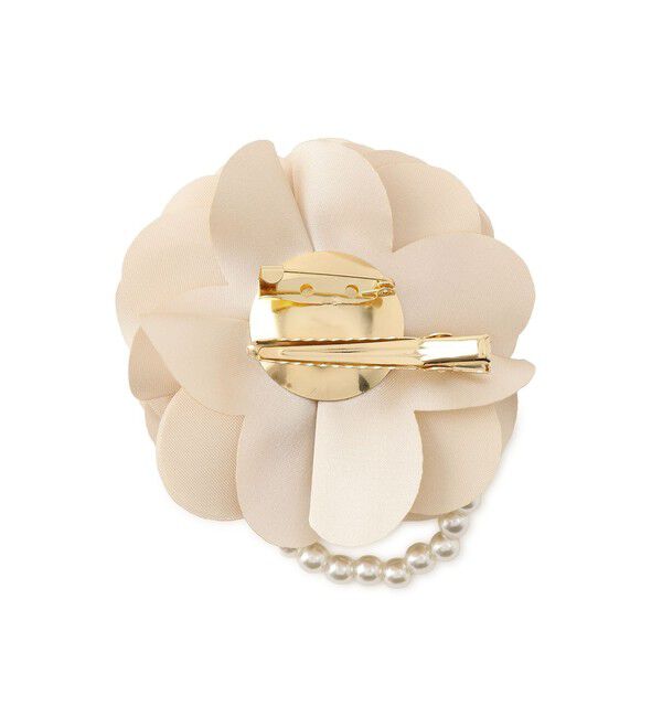 ROPE PICNIC PASSAGE「パール&times;サテンフラワーコサージュ」|ブローチ・コサージュ|