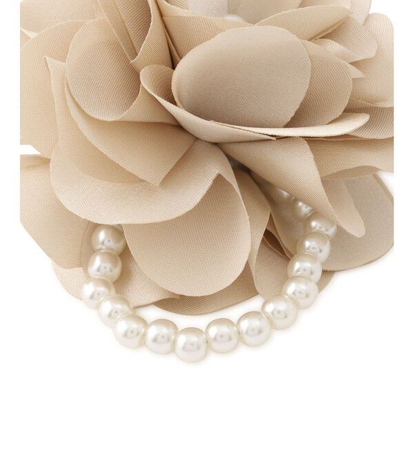 ROPE PICNIC PASSAGE「パール&times;サテンフラワーコサージュ」|ブローチ・コサージュ|