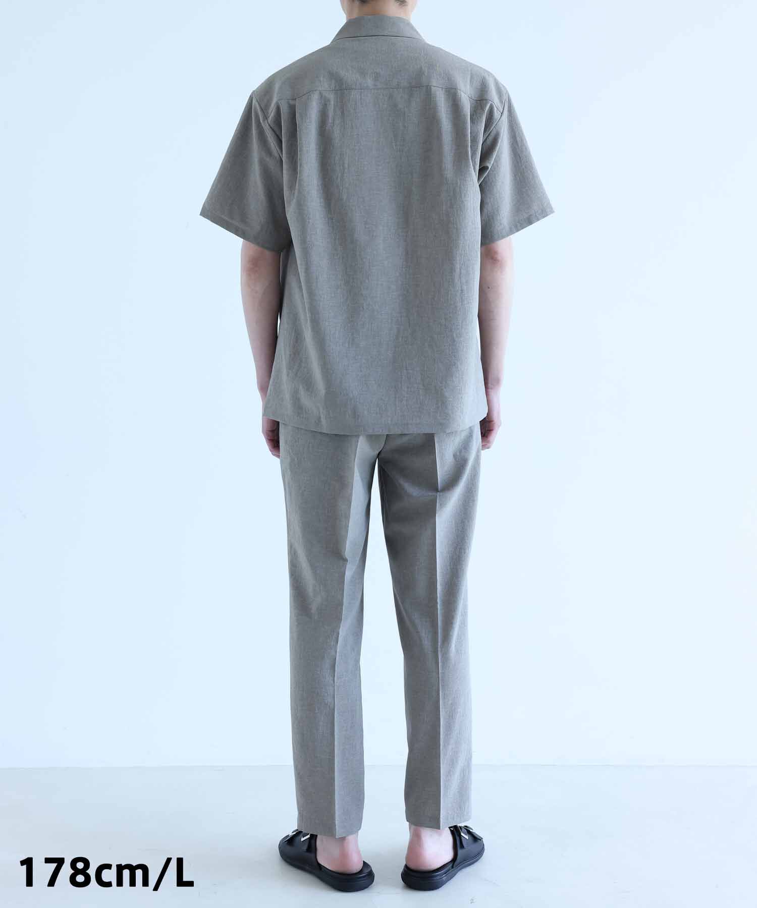 ADAM ET ROPE'「オープンカラーシャツ＆イージーパンツ セットアップ/イージーケア/吸水速乾」|スーツ|