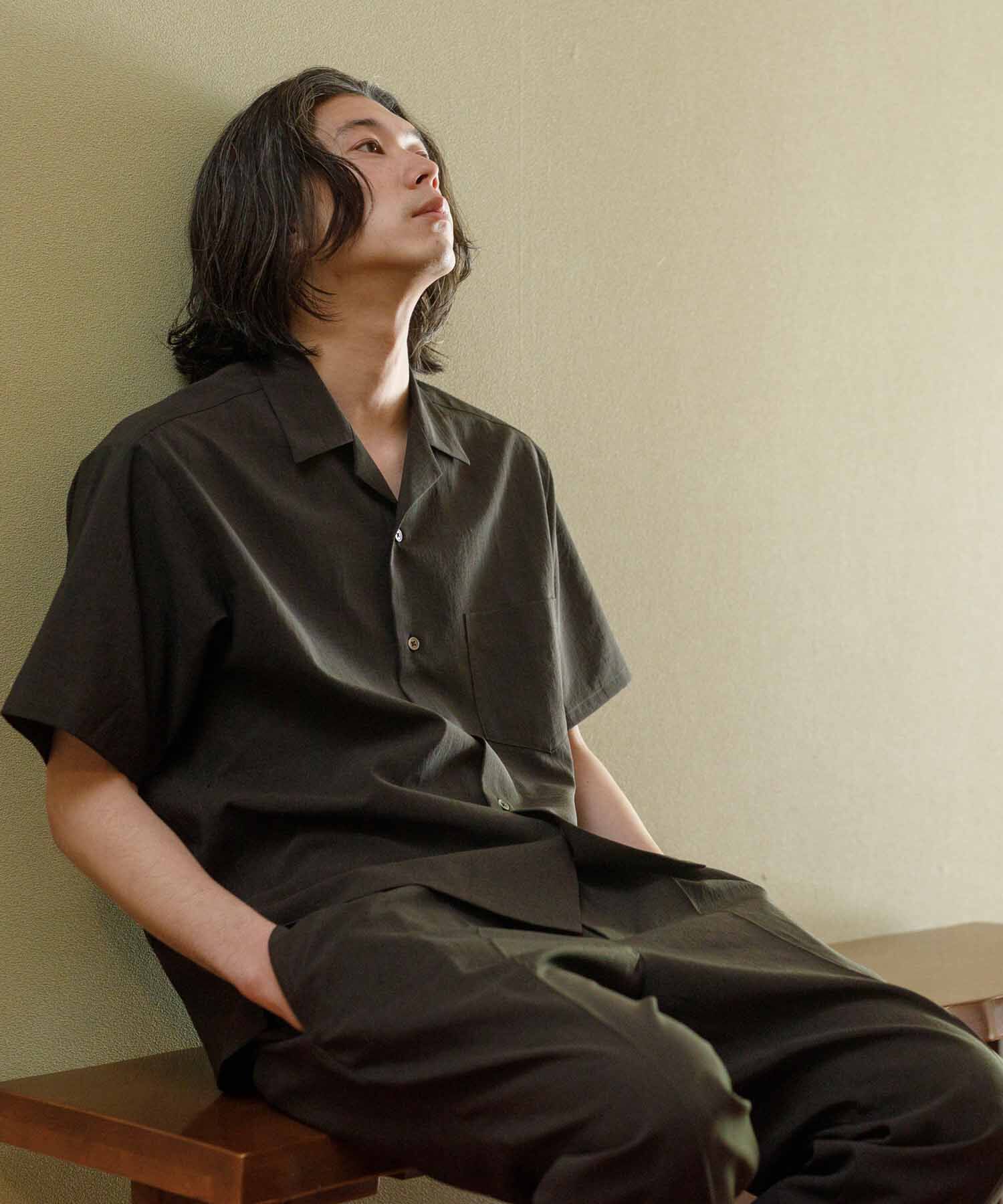 ADAM ET ROPE'「オープンカラーシャツ＆イージーパンツ セットアップ/イージーケア/吸水速乾」|スーツ|