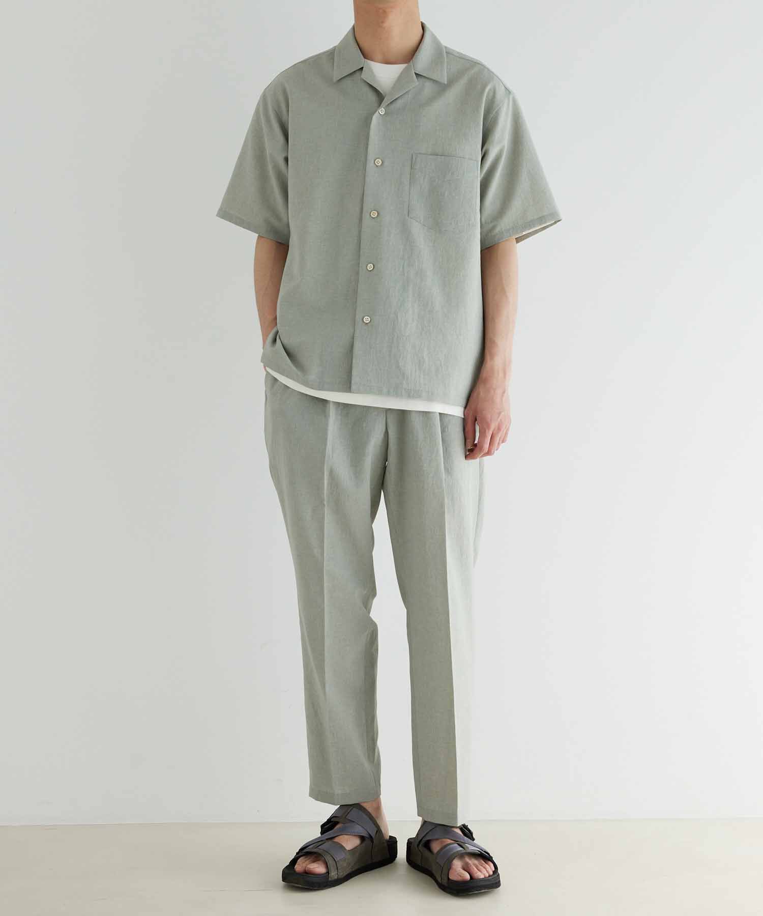 ADAM ET ROPE'「オープンカラーシャツ＆イージーパンツ セットアップ/イージーケア/吸水速乾」|スーツ|