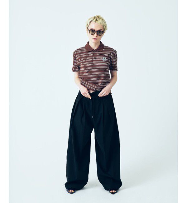 ADAM ET ROPE'「【Chocomoo&times;ADAM ET ROPE'】EX 刺しゅうPOLO」|ポロシャツ|