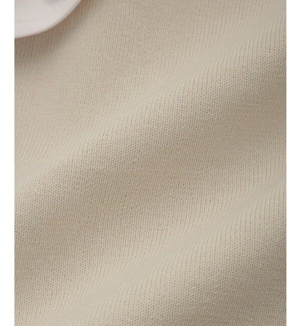 ADAM ET ROPE'「【サステナブル】カラー付きハーフスリーブカーディガン」|カーディガン|