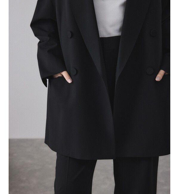 ADAM ET ROPE'「【サステナブル】ダブルブレストジャケット」|テーラードジャケット|