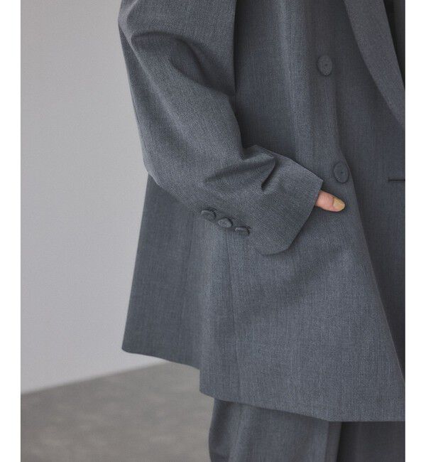 ADAM ET ROPE'「【サステナブル】ダブルブレストジャケット」|テーラードジャケット|