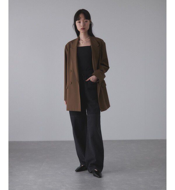 ADAM ET ROPE'「【サステナブル】ダブルブレストジャケット」|テーラードジャケット|