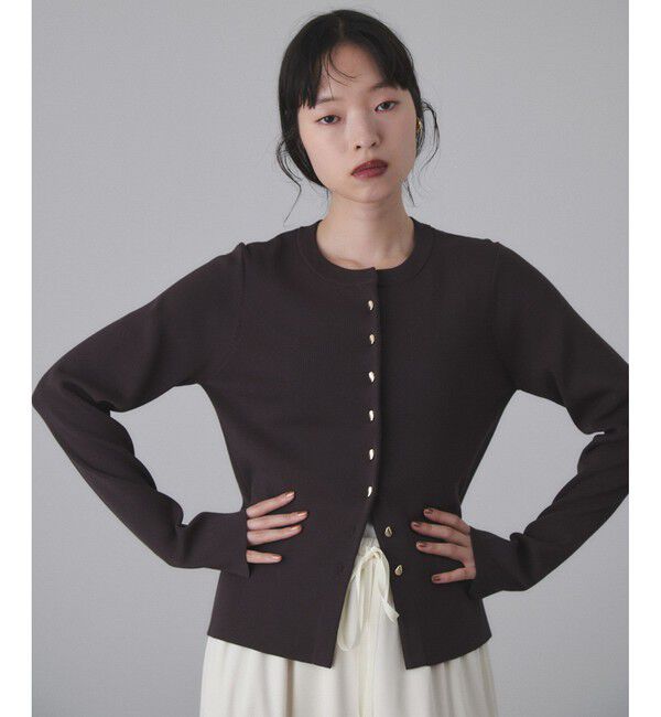 ADAM ET ROPE'「セレクトレングスクルーネックニットカーディガン」|カーディガン|ブラウン系(22)