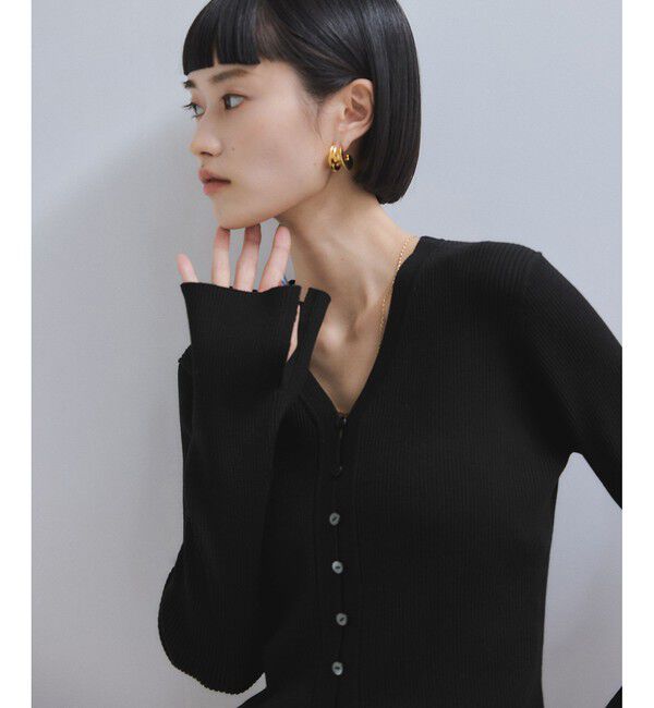 ADAM ET ROPE'「【WEB限定】エコベロVネックカーディガン」|カーディガン|