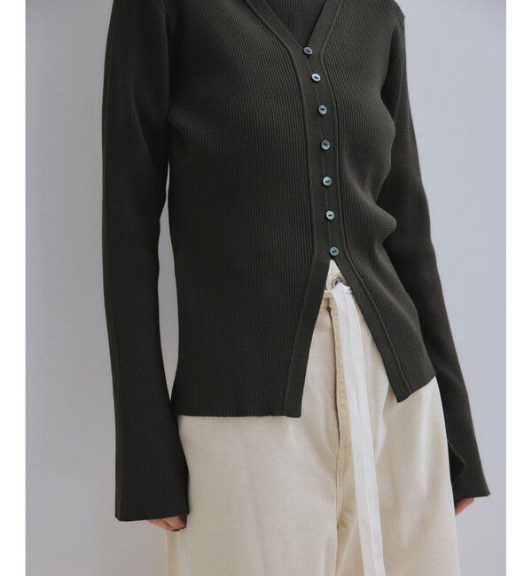 ADAM ET ROPE'「【WEB限定】エコベロVネックカーディガン」|カーディガン|