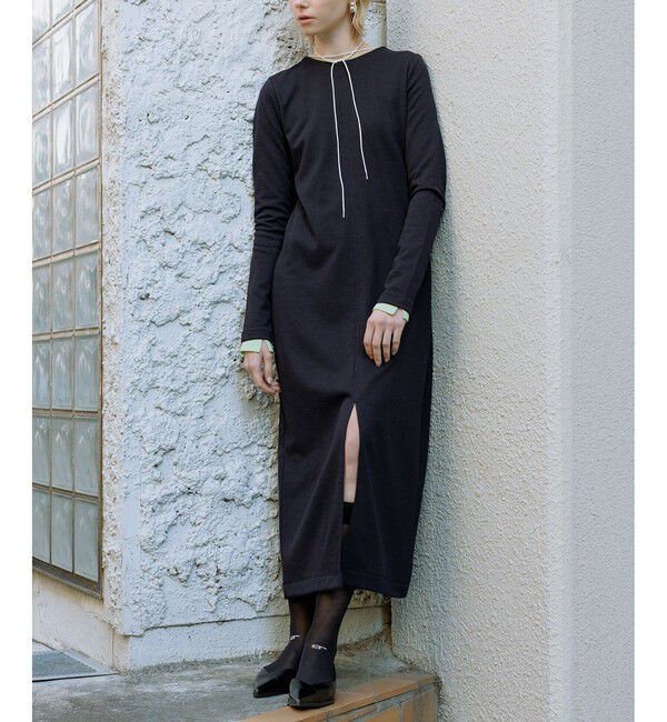 ADAM ET ROPE'「【WEB限定】マルチWAYヘンリーネックワンピース」|ワンピース|ネイビー(40)