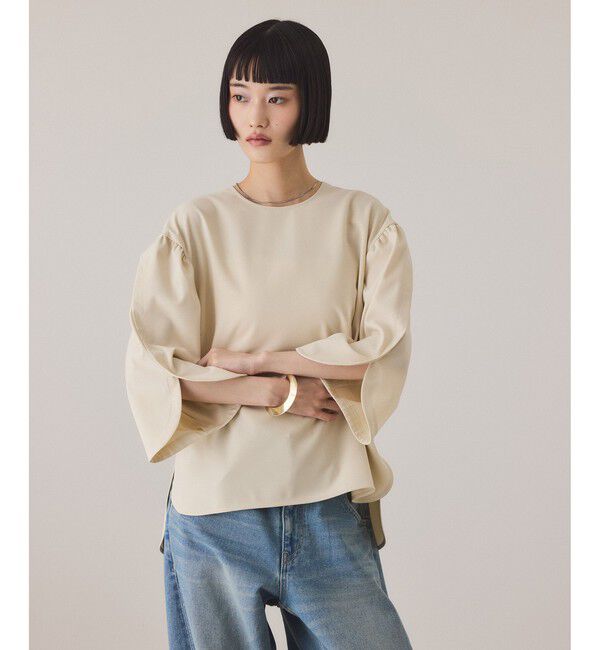 ADAM ET ROPE'「チューリップスリーブプルオーバー/UVカット」|シャツ・ブラウス|