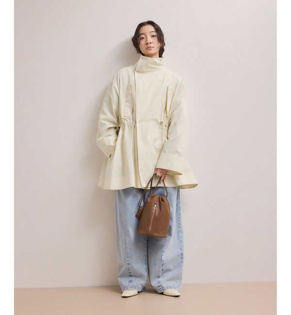 ADAM ET ROPE'「【WEB限定】・【サステナブル】スタンドカラーハーフモッズコート」|ミリタリー・モッズコート|