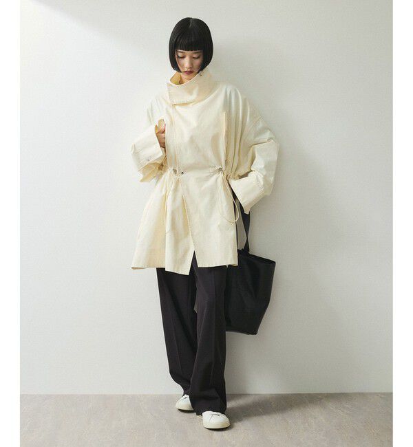 ADAM ET ROPE'「【WEB限定】・【サステナブル】スタンドカラーハーフモッズコート」|ミリタリー・モッズコート|