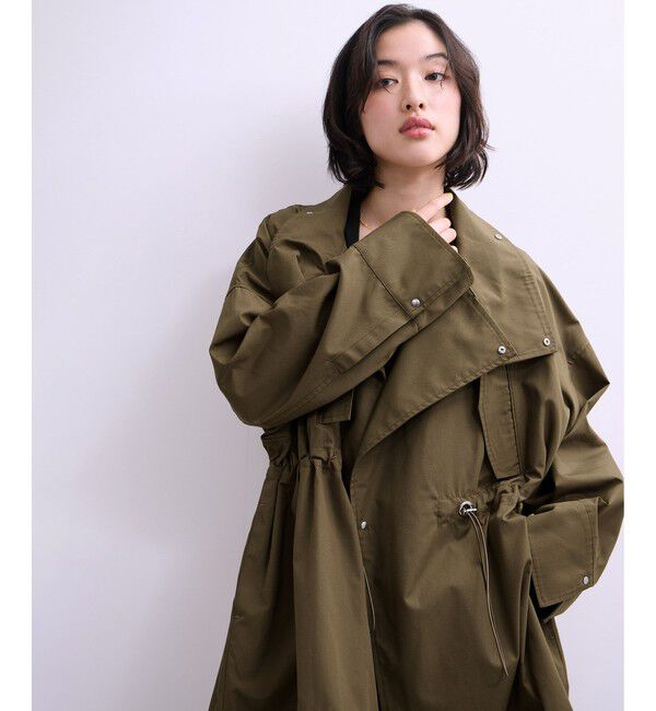 ADAM ET ROPE'「【WEB限定】・【サステナブル】スタンドカラーハーフモッズコート」|ミリタリー・モッズコート|