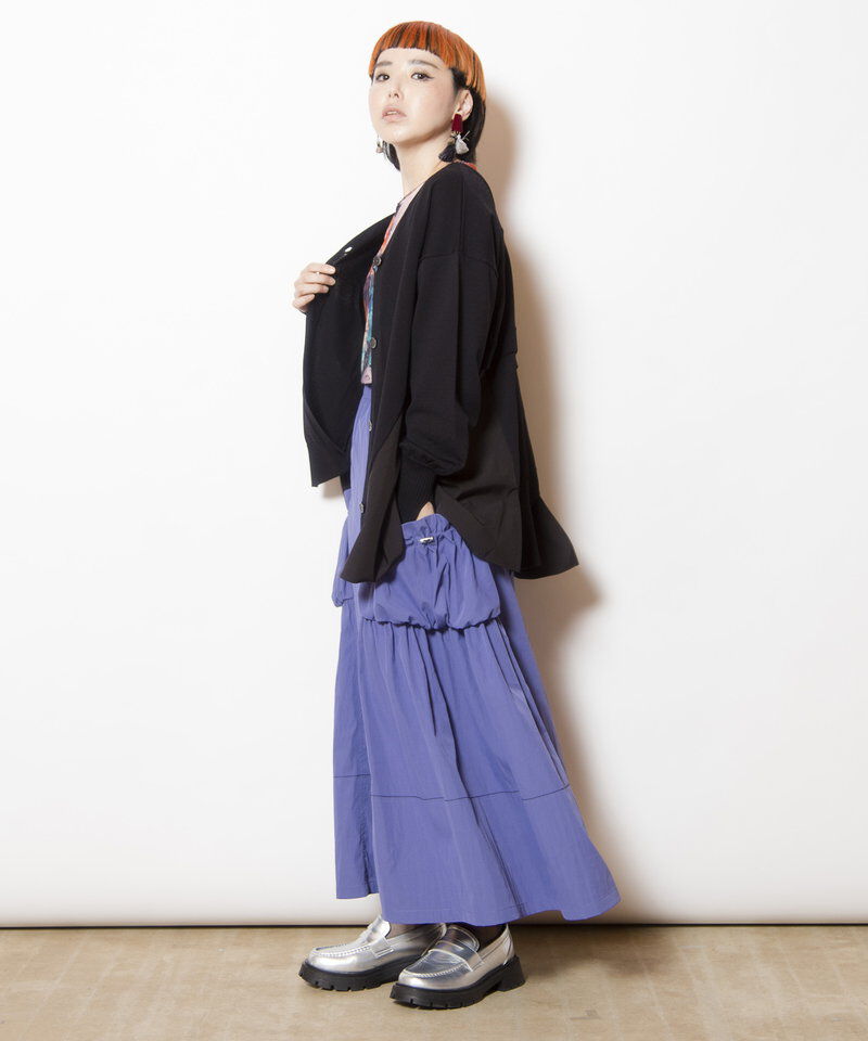  「ギャザーポケットフレアースカート」|スカート|