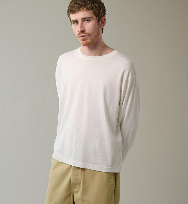 handvaerk「handvaerk | コットン クルーネック長袖Tシャツ MEN」|Tシャツ・カットソー|