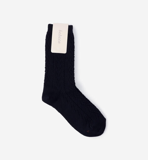  「babaco | アイレットソックス WOMEN」|ソックス|NAVY