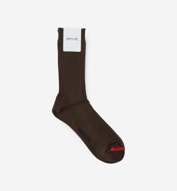  「MORRIS & SONS | ソフトリブソックス WOMEN」|ソックス|BROWN