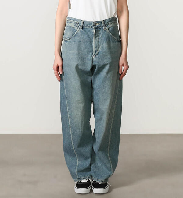  「SOPHIE TALKS ABOUT THE WEATHER | バイオウォッシュ バックシンチ デニムパンツ WOMEN」|デニム|