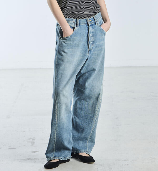  「SOPHIE TALKS ABOUT THE WEATHER | バイオウォッシュ バックシンチ デニムパンツ WOMEN」|デニム|