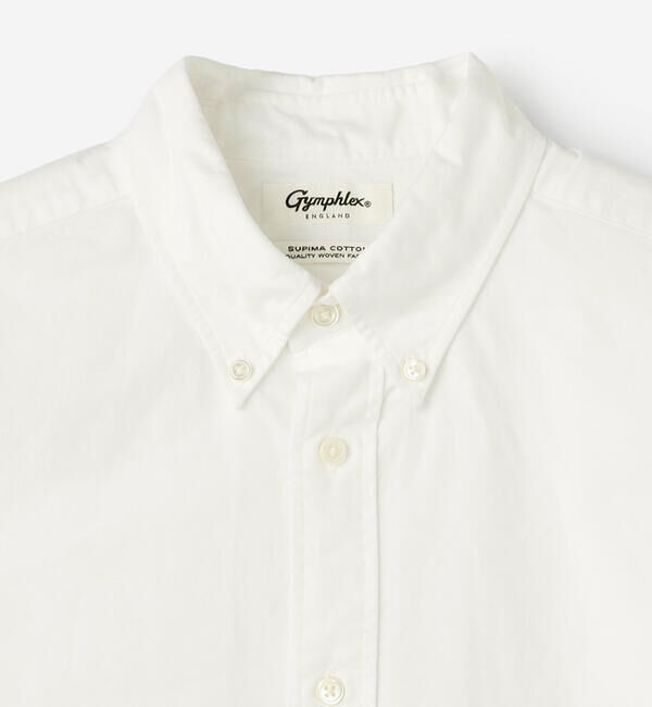 GYMPHLEX「Gymphlex | オックスフォード 長袖ボタンダウンシャツ SOLID MEN」|シャツ・ブラウス|